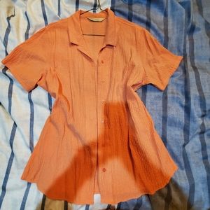 Vintage Penman's peach short sleeve button up